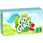 Simply Go-GURT Strawberry and Mixed Berry Kids Low Fat Yogurt Variety Pack, Gluten Free, 2 oz. Yogurt Tubes (16 Count)